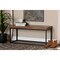 Wholesale Interiors Baxton Studio Bardot Modern Industrial Walnut Brown Finished Wood and Black Metal Accent Bench